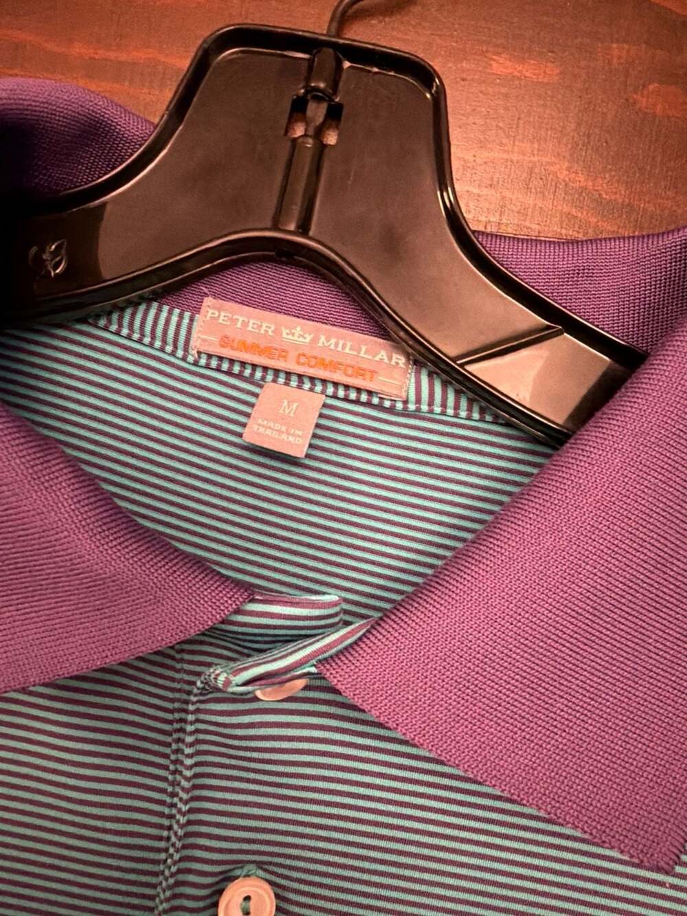 Peter Millar Summer Comfort Sea Island Striped Performance Polo Shirt Size M